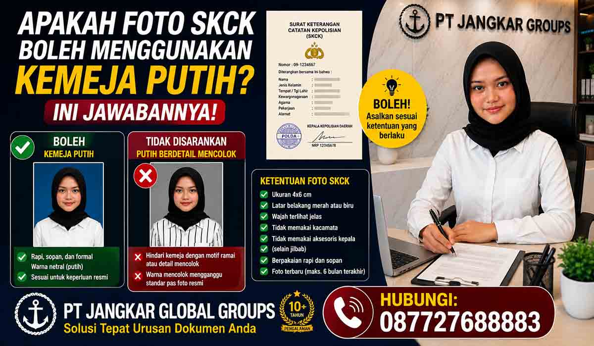Apakah Foto SKCK Boleh Menggunakan Kemeja Putih