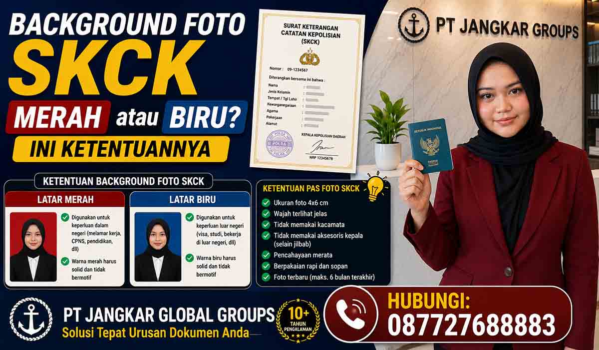 Background Foto SKCK Merah atau Biru Ini Ketentuannya