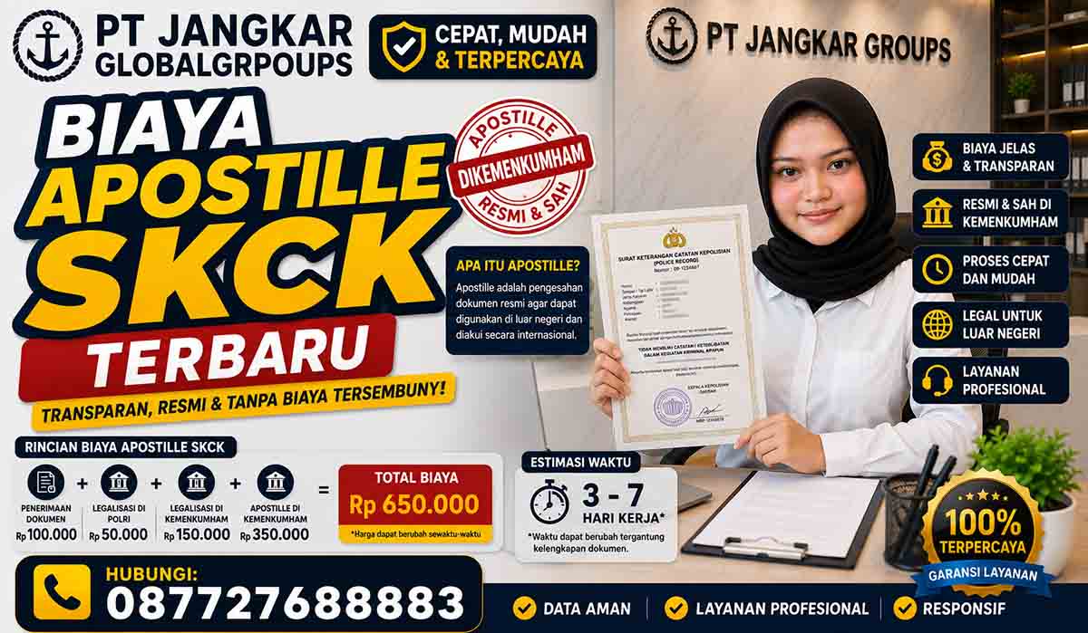 Biaya Apostille SKCK Terbaru