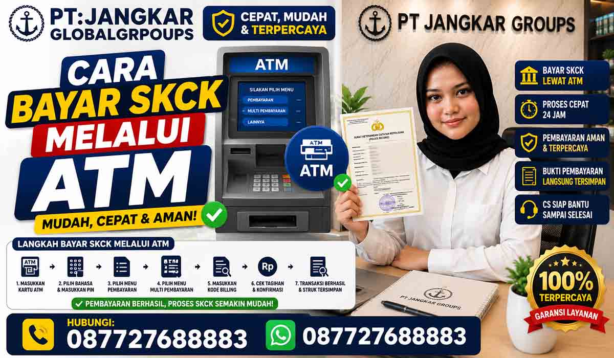Cara Bayar SKCK Melalui ATM