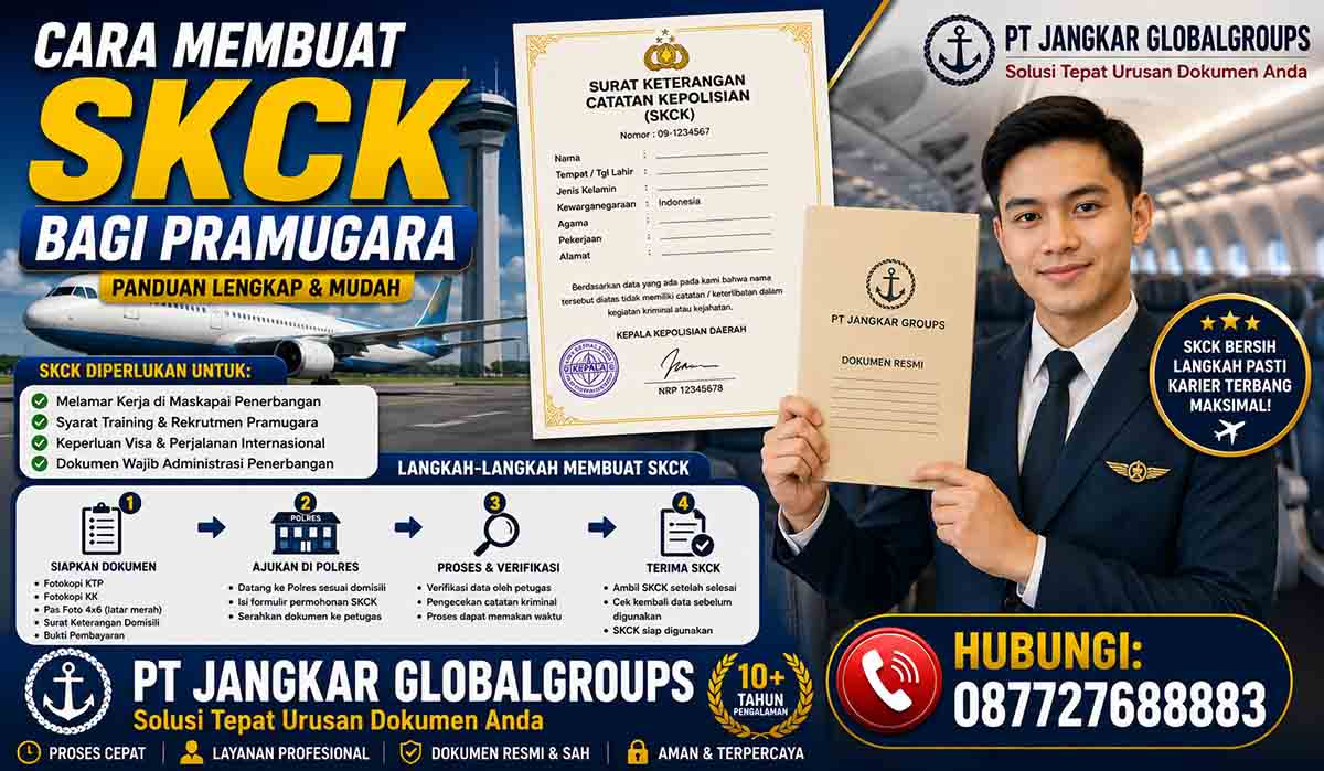 Cara Membuat SKCK bagi Pramugara