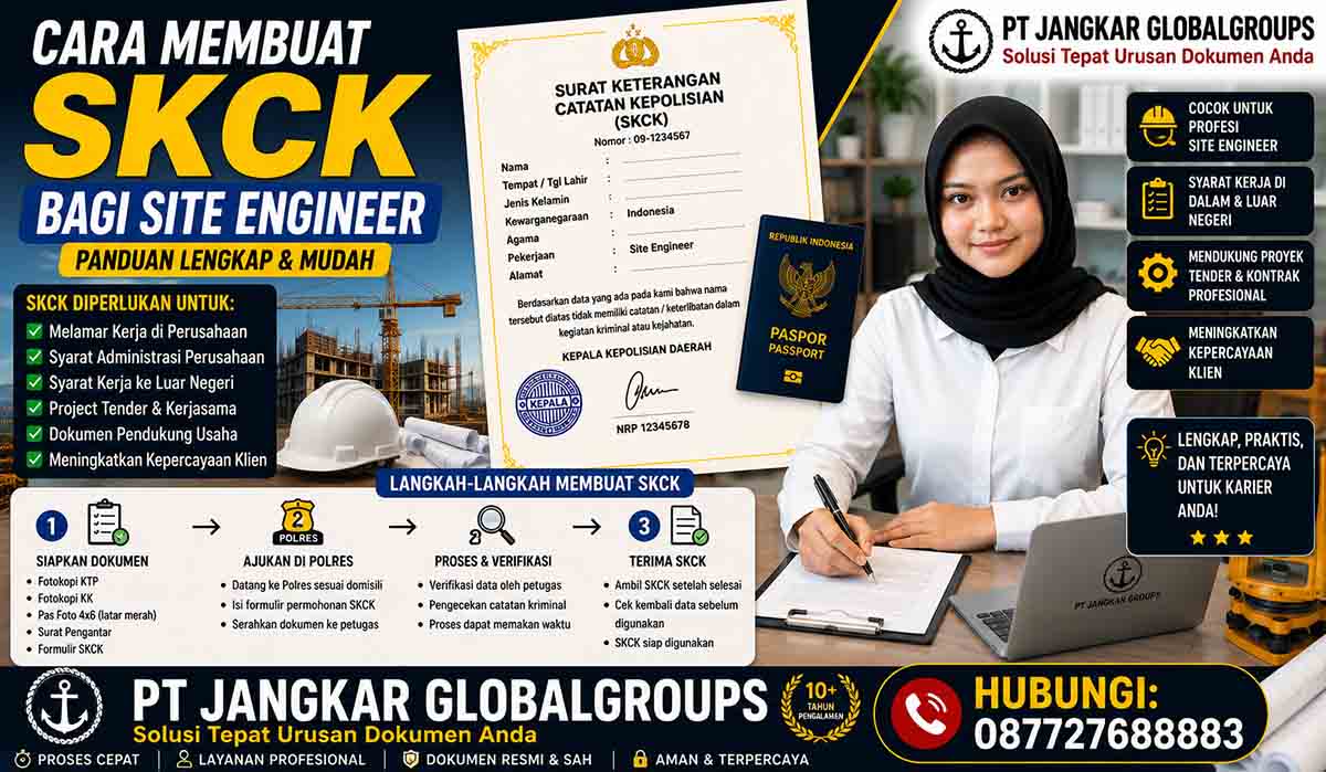 Cara Membuat SKCK bagi Site Engineer
