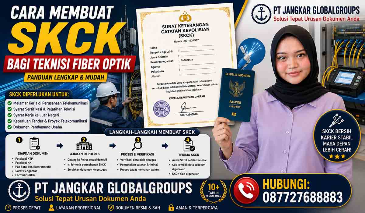 Cara Membuat SKCK bagi Teknisi Fiber Optik