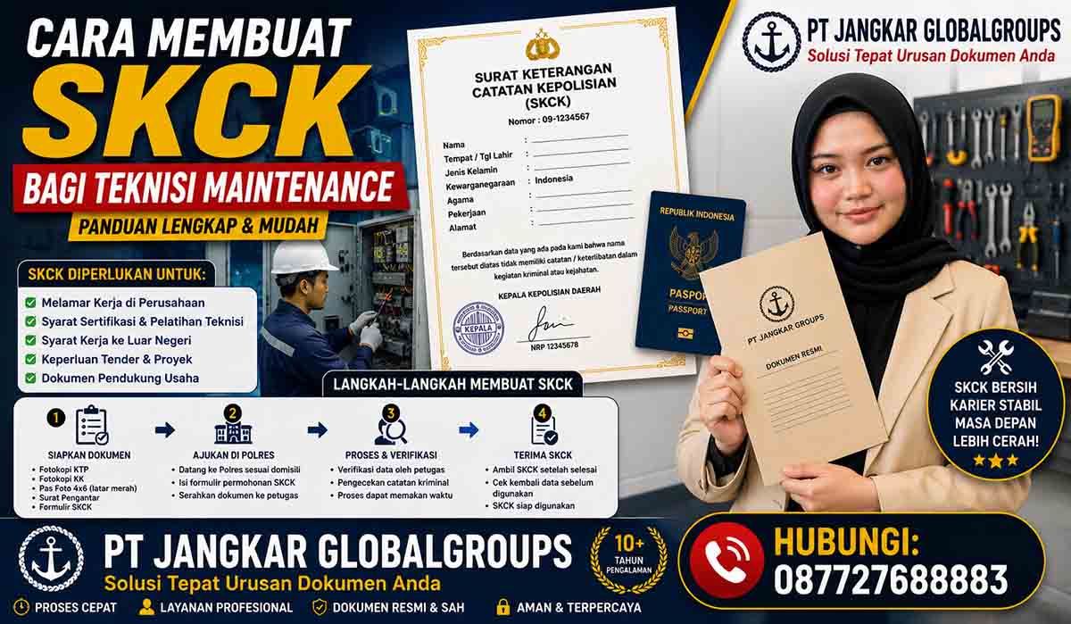 Cara Membuat SKCK bagi Teknisi Maintenance