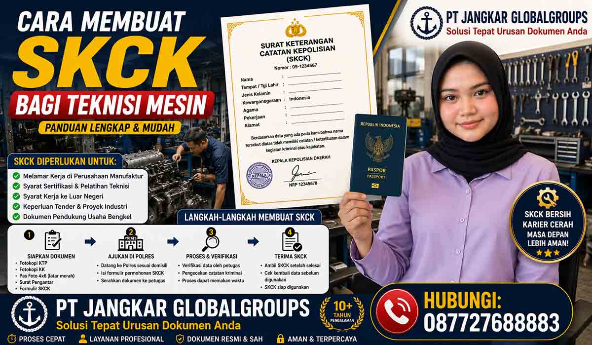 Cara Membuat SKCK bagi Teknisi Mesin