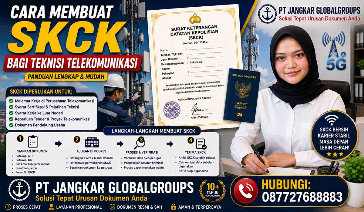 Cara Membuat SKCK bagi Teknisi Telekomunikasi