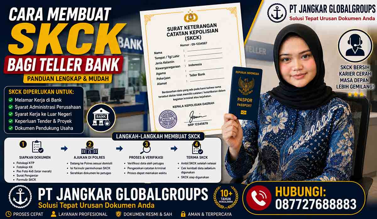 Cara Membuat SKCK bagi Teller Bank