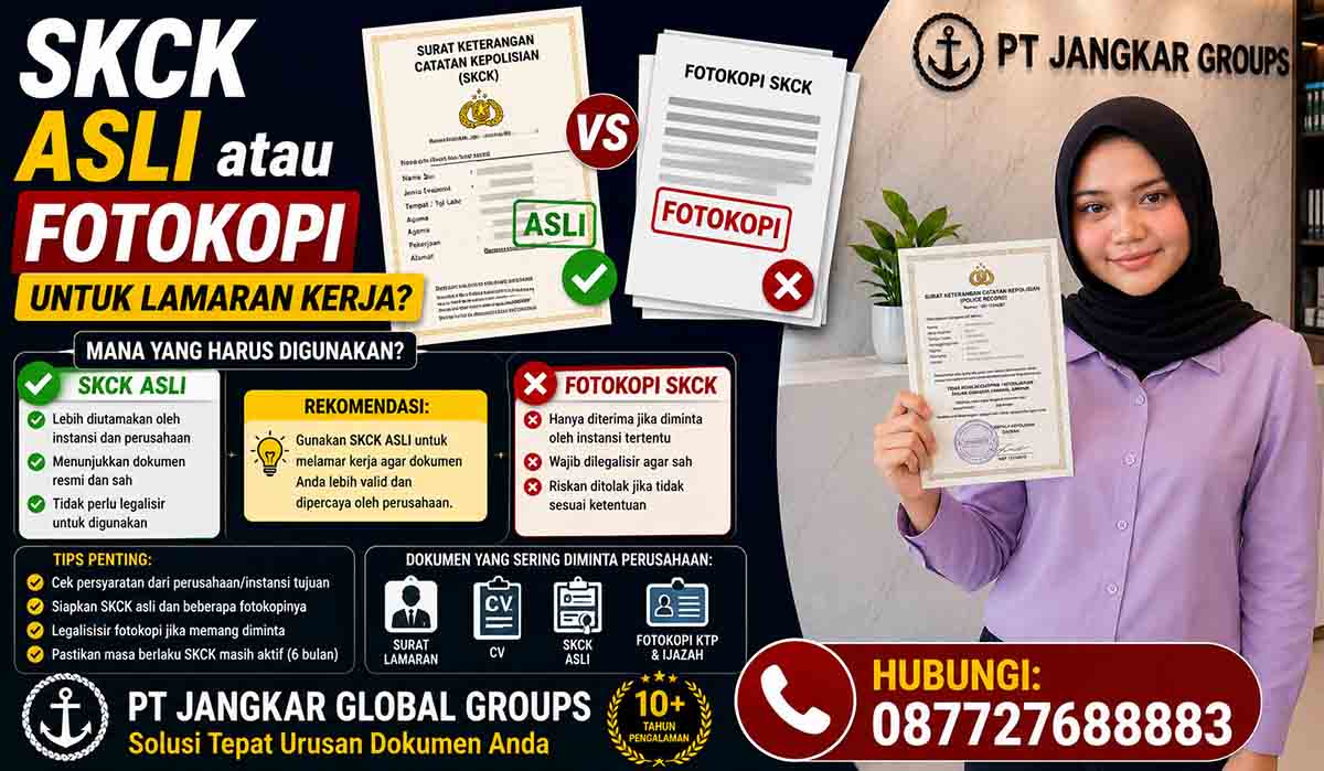 SKCK Asli atau Fotokopi untuk Lamaran Kerja