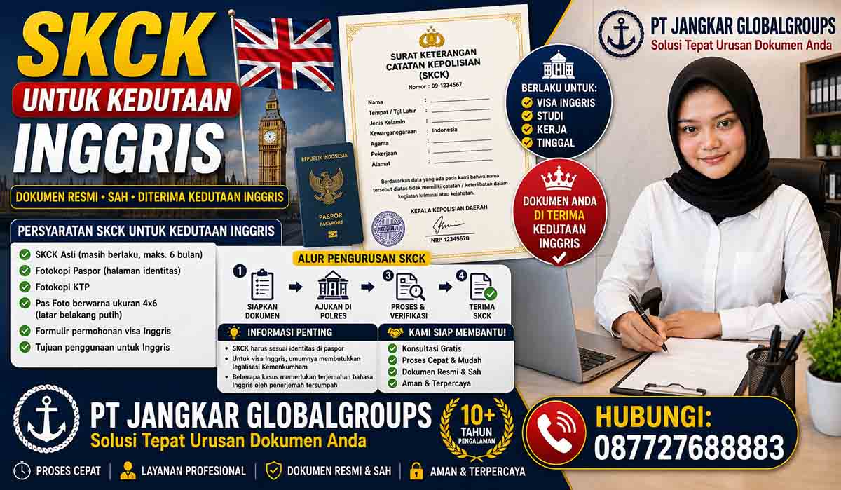 SKCK untuk Kedutaan Inggris