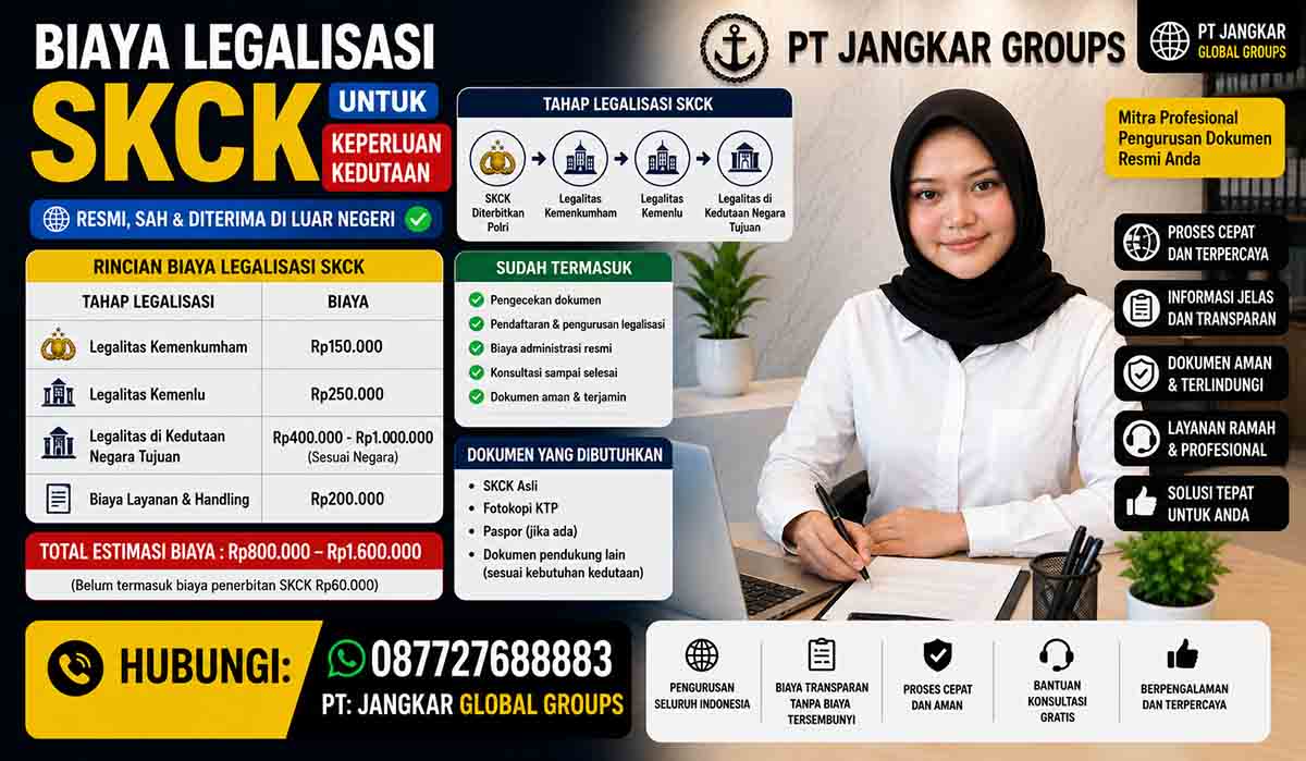 Biaya Legalisasi SKCK untuk Keperluan Kedutaan