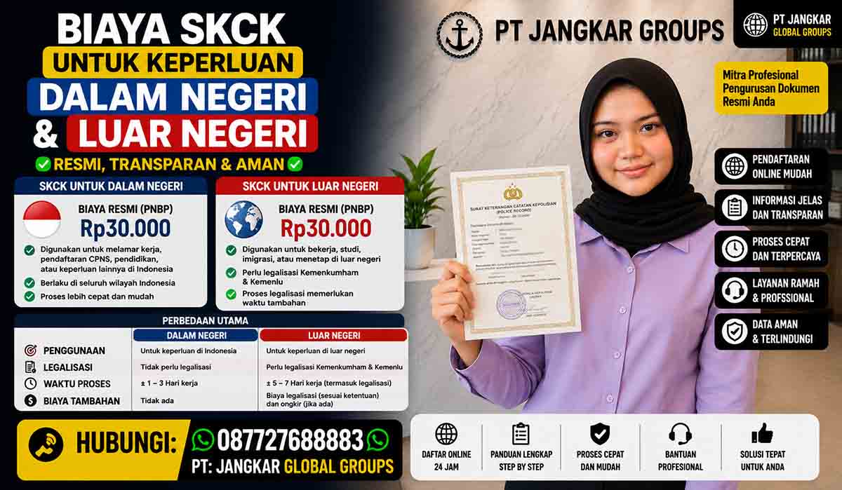 Biaya SKCK untuk Keperluan Dalam Negeri dan Luar Negeri
