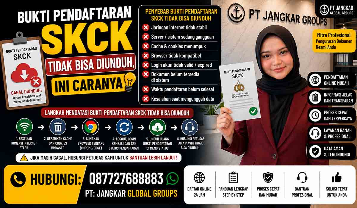 Bukti Pendaftaran SKCK Tidak Bisa Diunduh, Ini Caranya