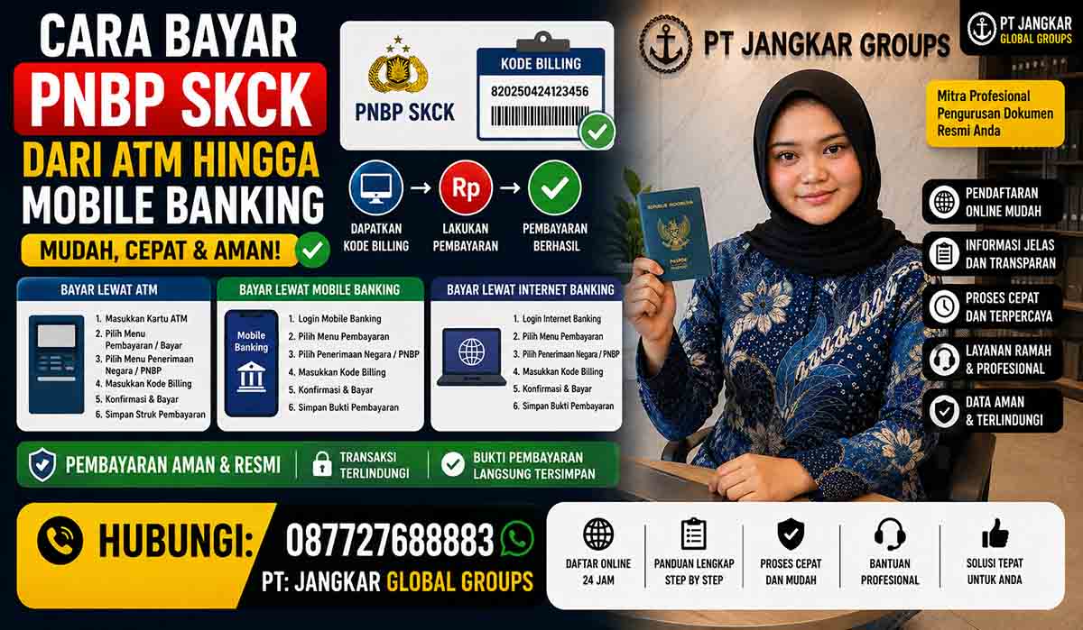 Cara Bayar PNBP SKCK dari ATM hingga Mobile Banking