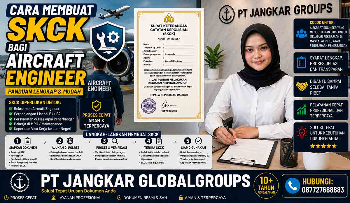 Cara Membuat SKCK bagi Aircraft Engineer