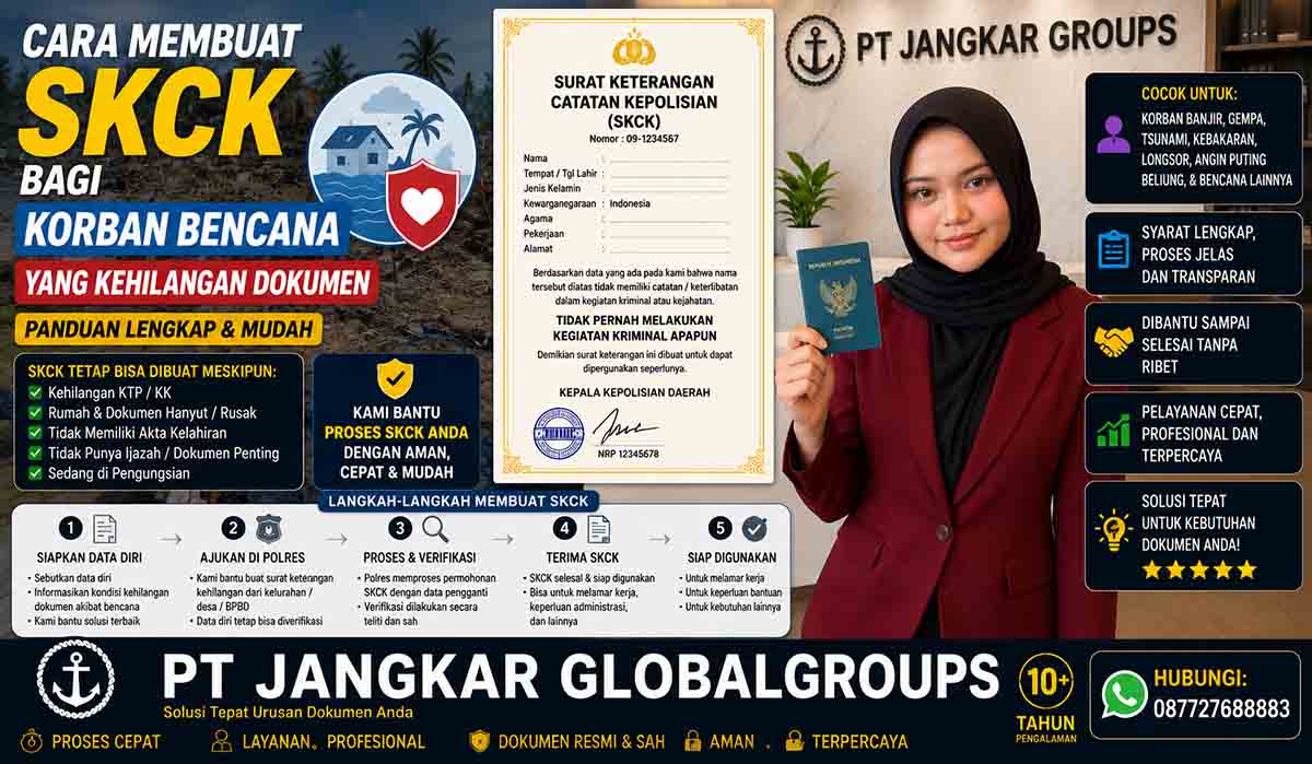 Cara Membuat SKCK bagi Korban Bencana Kehilangan Dokumen
