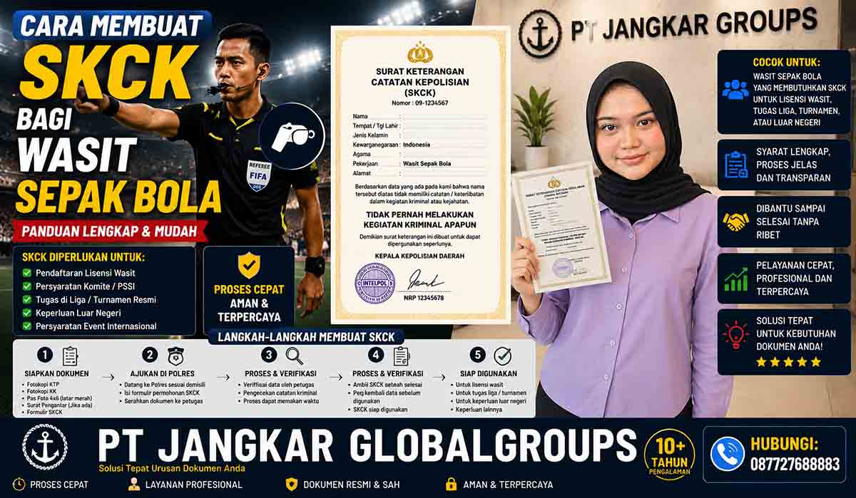 Cara Membuat SKCK bagi Wasit Sepak Bola