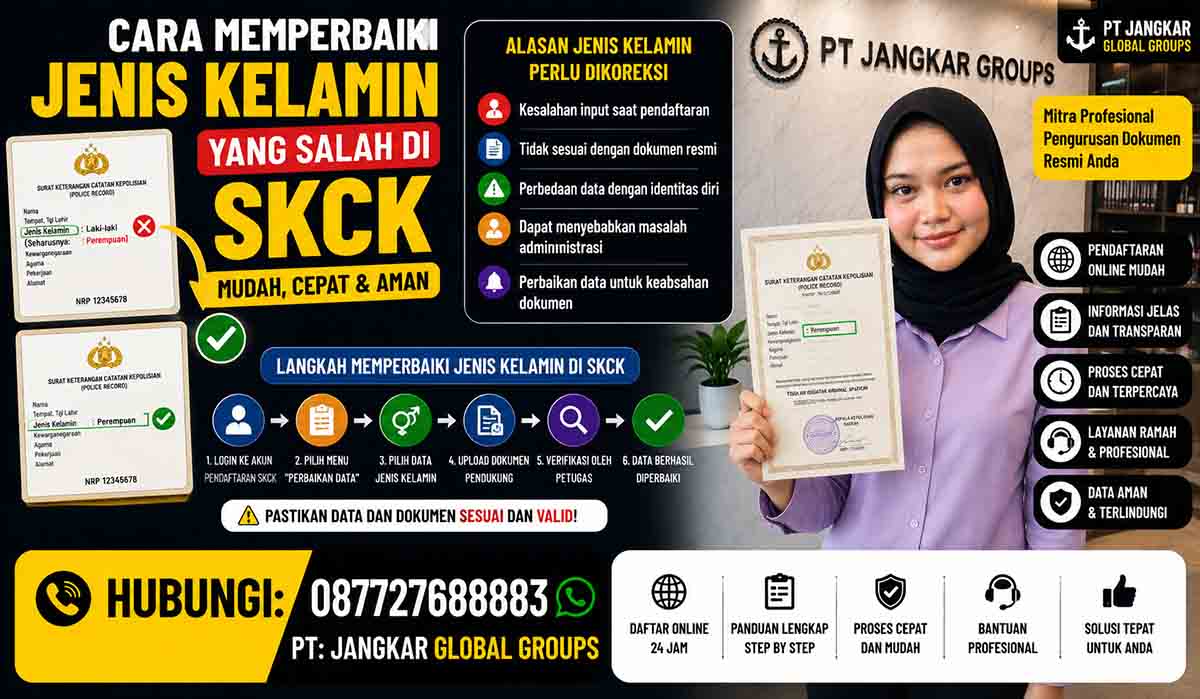 Cara Memperbaiki Jenis Kelamin yang Salah di SKCK