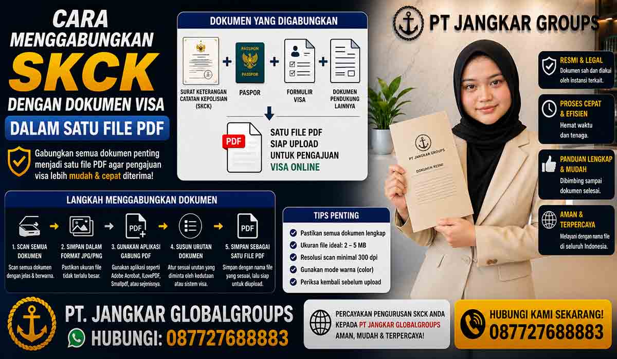 Cara Menggabungkan SKCK Dokumen Visa dalam Satu File PDF