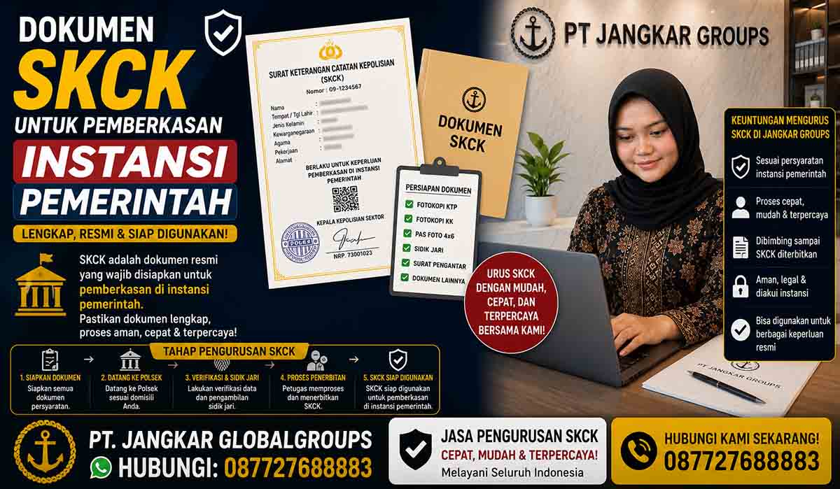 Dokumen SKCK untuk Pemberkasan Instansi Pemerintah