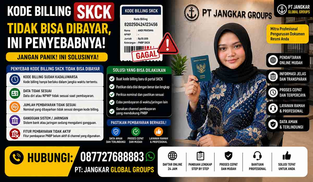 Kode Billing SKCK Tidak Bisa Dibayar, Ini Penyebabnya