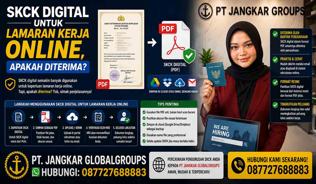 SKCK Digital untuk Lamaran Kerja Online, Apakah Diterima?