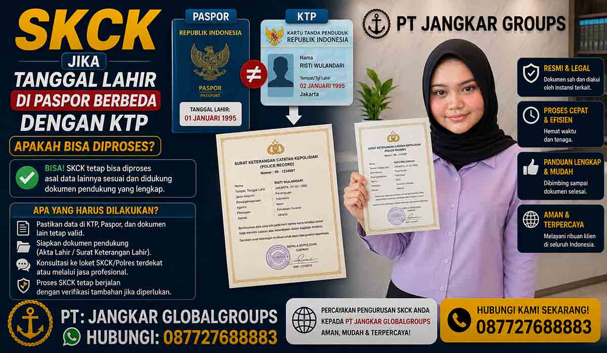 SKCK Jika Tanggal Lahir di Paspor Berbeda dengan KTP