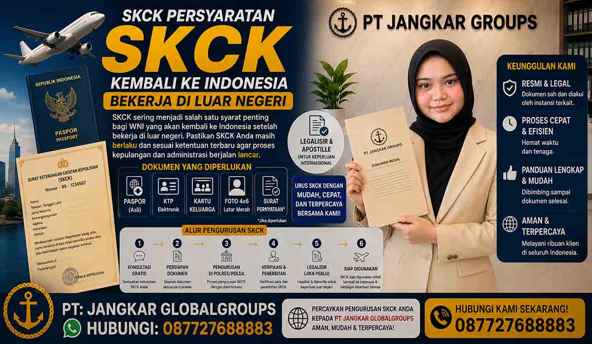 SKCK Persyaratan Kembali ke Indonesia Bekerja di Luar Negeri