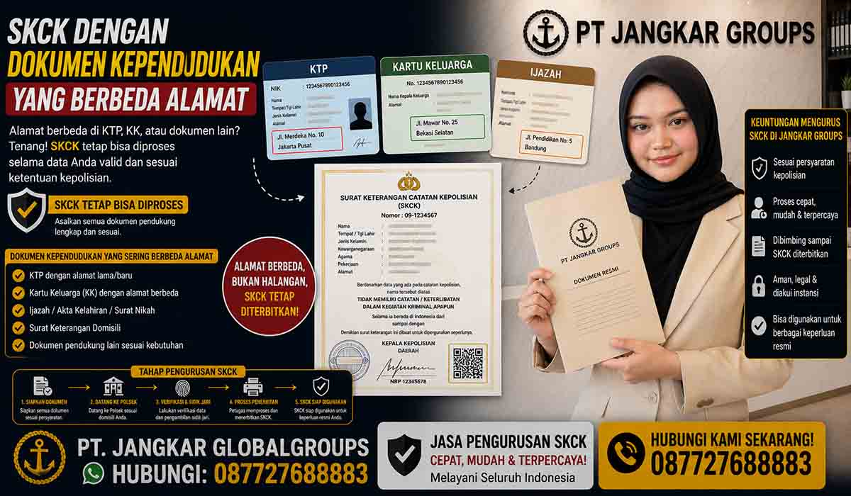 SKCK dengan Dokumen Kependudukan yang Berbeda Alamat