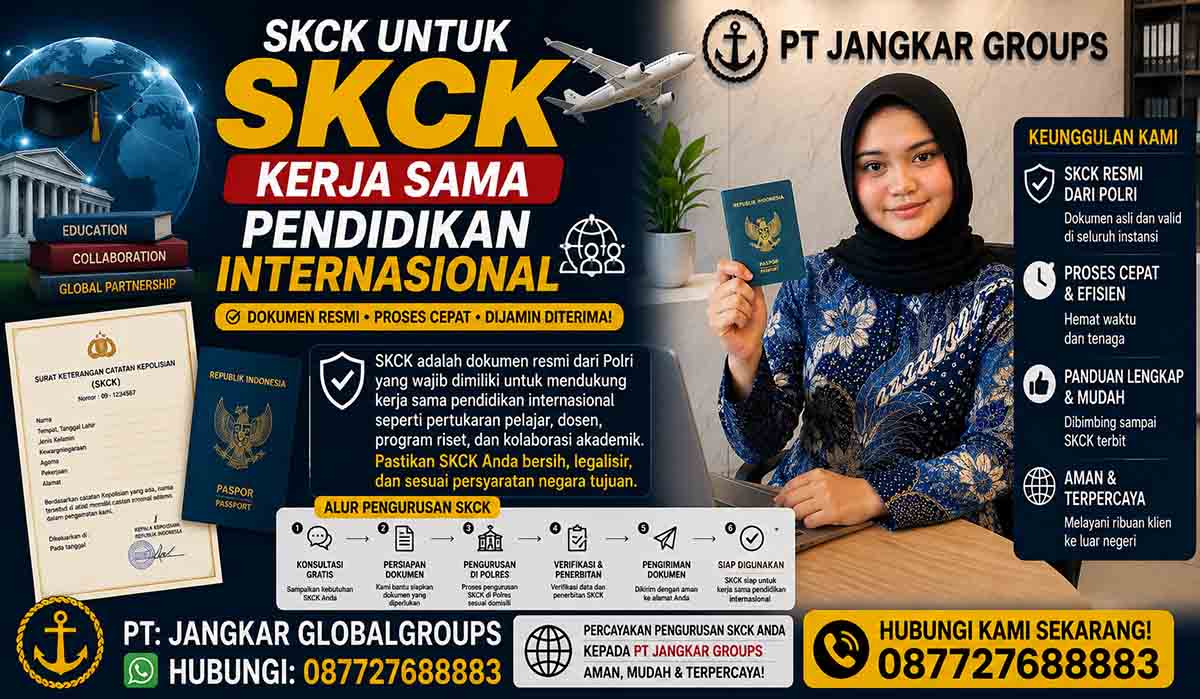 SKCK untuk Kerja Sama Pendidikan Internasional