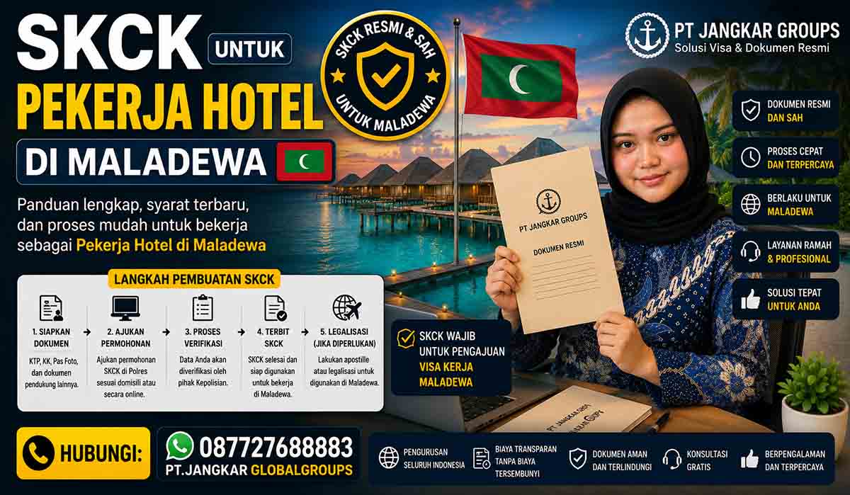 SKCK untuk Pekerja Hotel di Maladewa