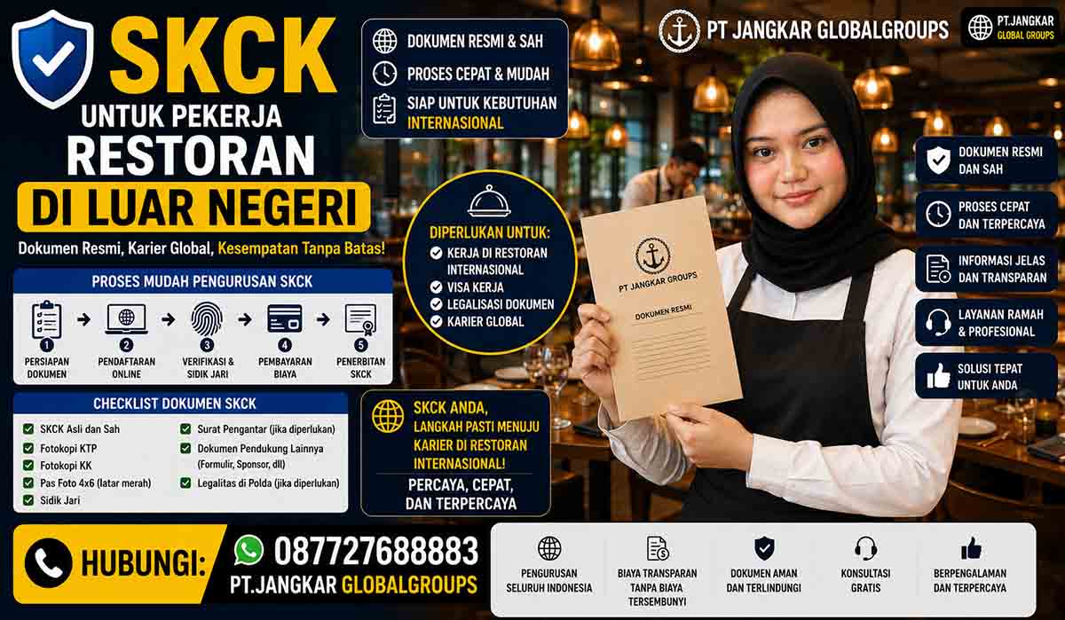 SKCK untuk Pekerja Restoran di Luar Negeri
