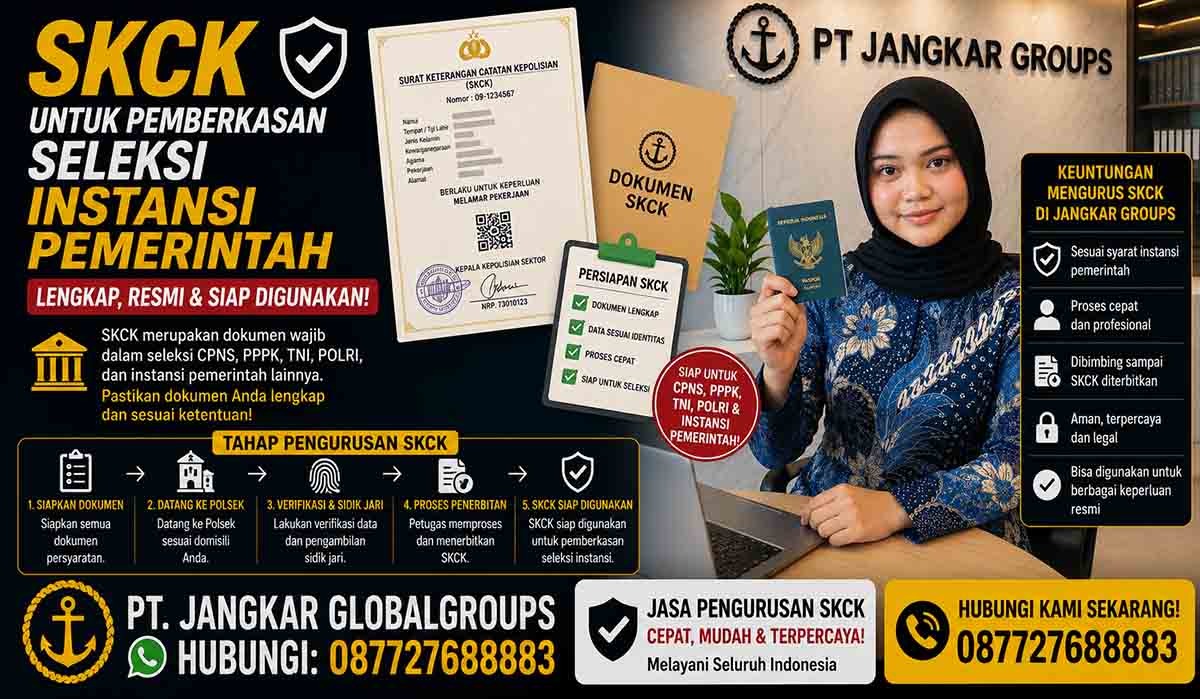 SKCK untuk Pemberkasan Seleksi Instansi Pemerintah