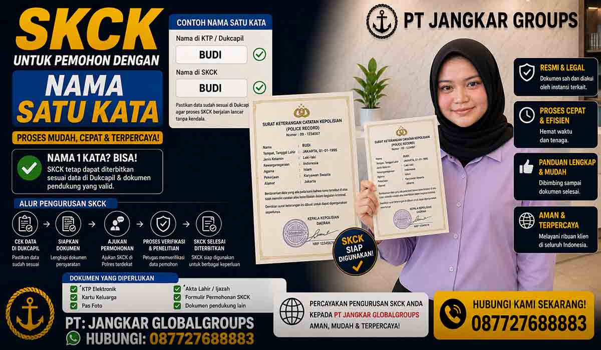 SKCK untuk Pemohon dengan Nama Satu Kata