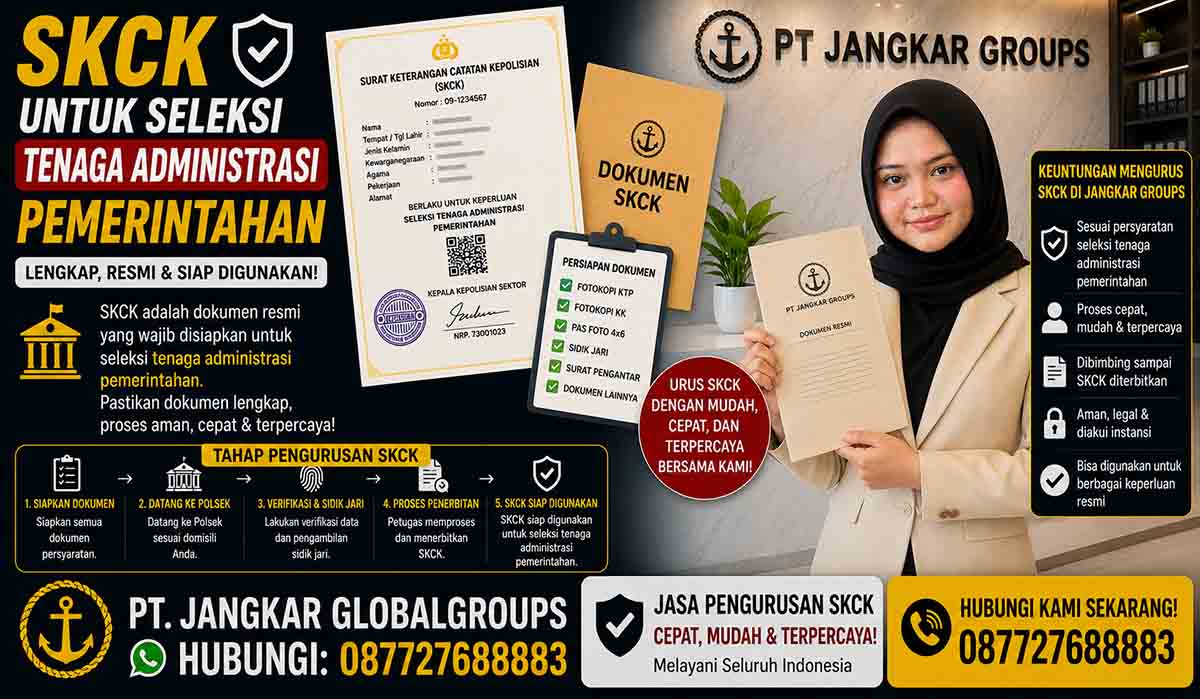 SKCK untuk Seleksi Tenaga Administrasi Pemerintahan