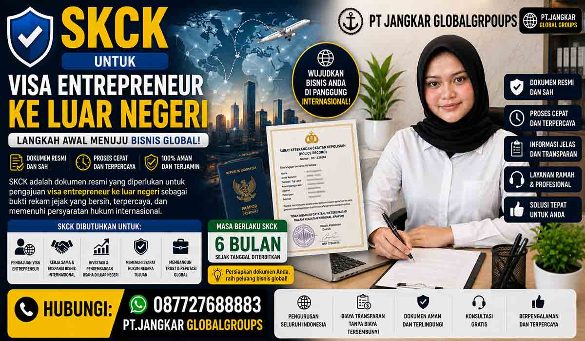 SKCK untuk Visa Entrepreneur ke Luar Negeri