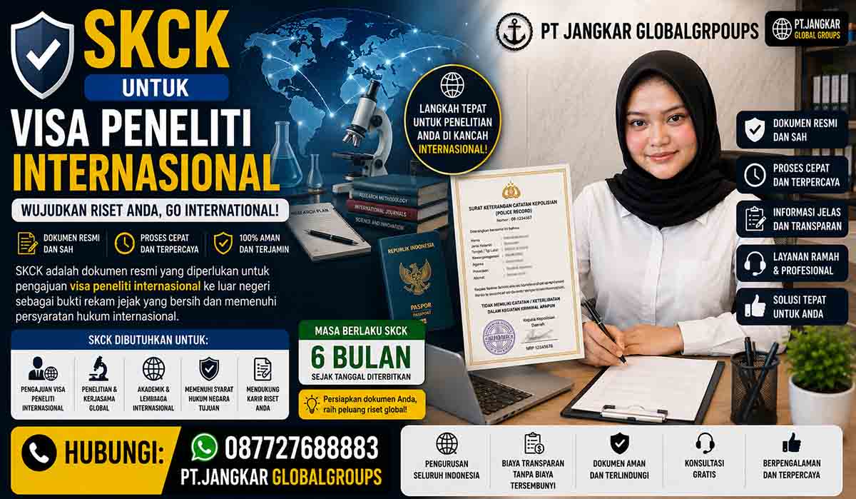SKCK untuk Visa Peneliti Internasional