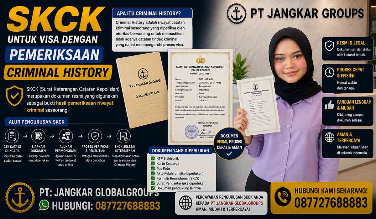 SKCK untuk Visa dengan Pemeriksaan Criminal History