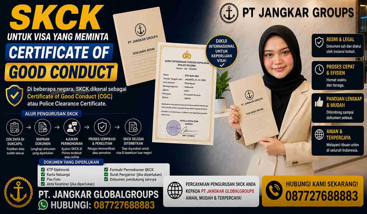 SKCK untuk Visa yang Meminta Certificate of Good Conduct