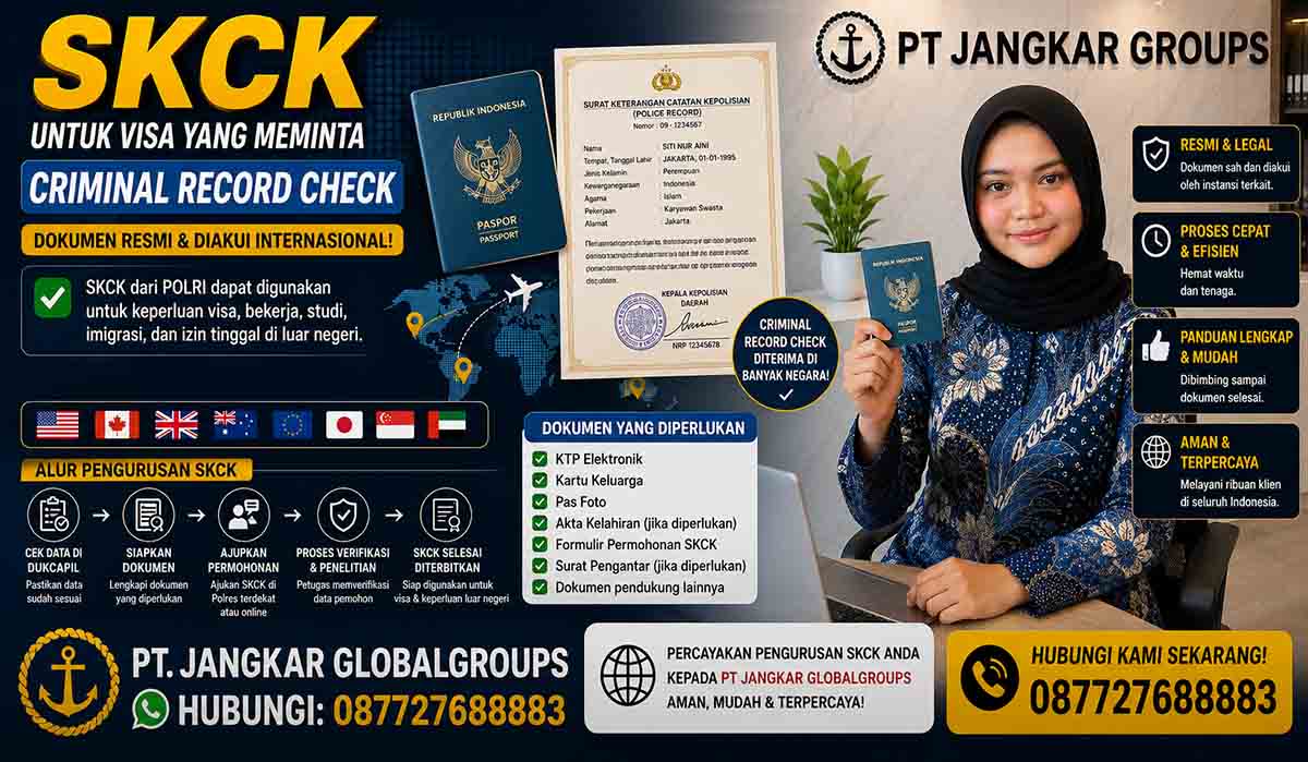 SKCK untuk Visa yang Meminta Criminal Record Check