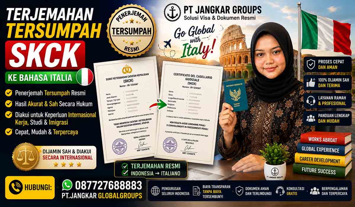Terjemahan Tersumpah SKCK ke Bahasa Italia