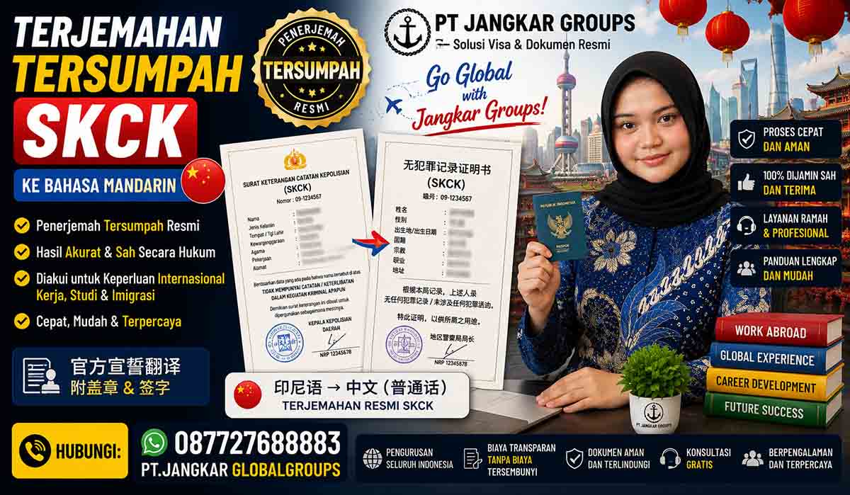 Terjemahan Tersumpah SKCK ke Bahasa Mandarin