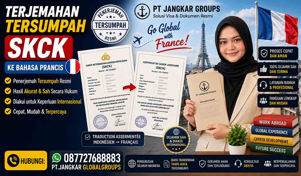 Terjemahan Tersumpah SKCK ke Bahasa Prancis