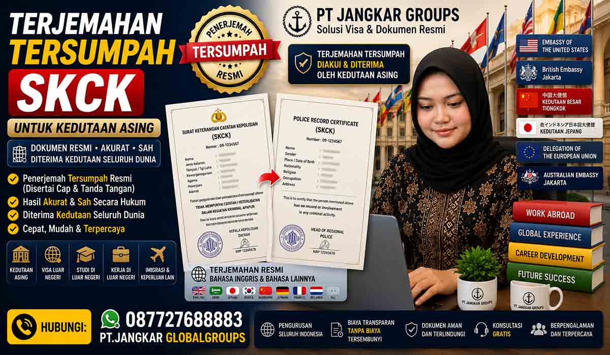 Terjemahan Tersumpah SKCK untuk Kedutaan Asing