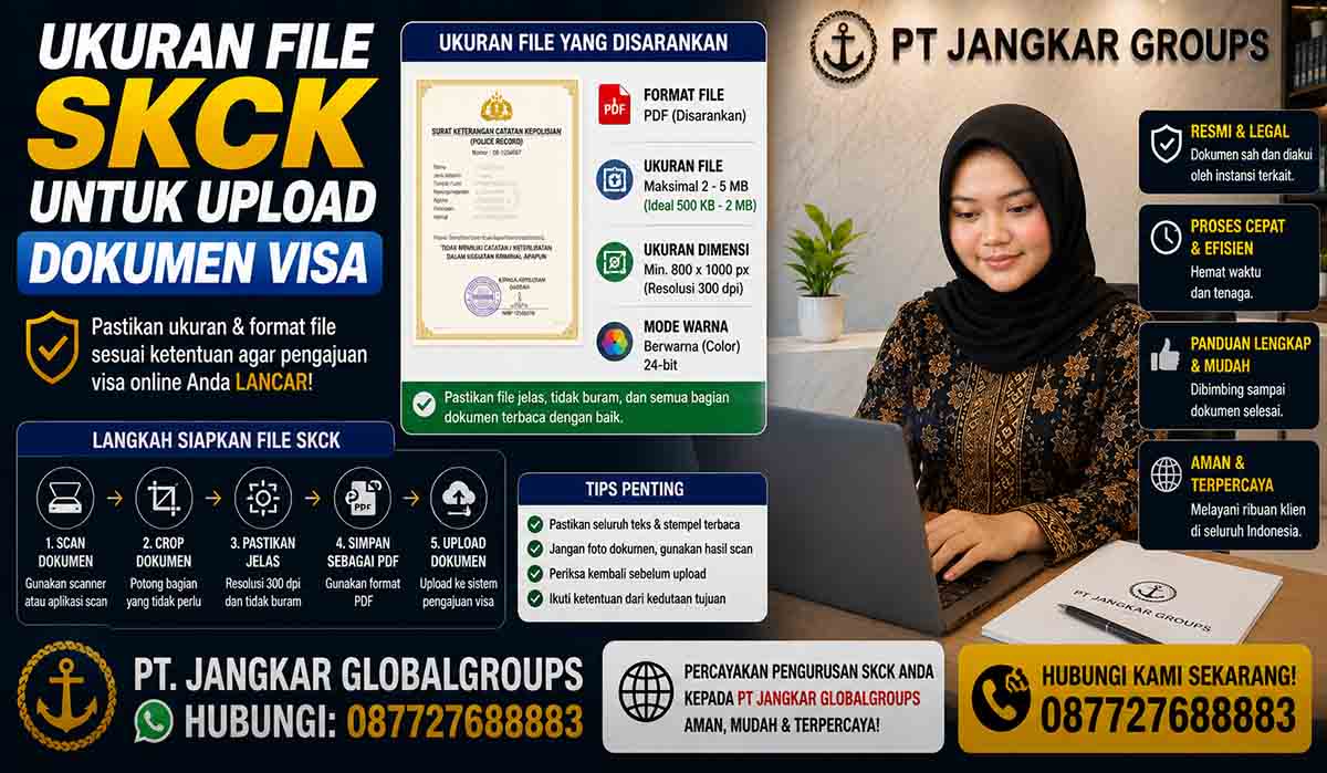 Ukuran File SKCK untuk Upload Dokumen Visa