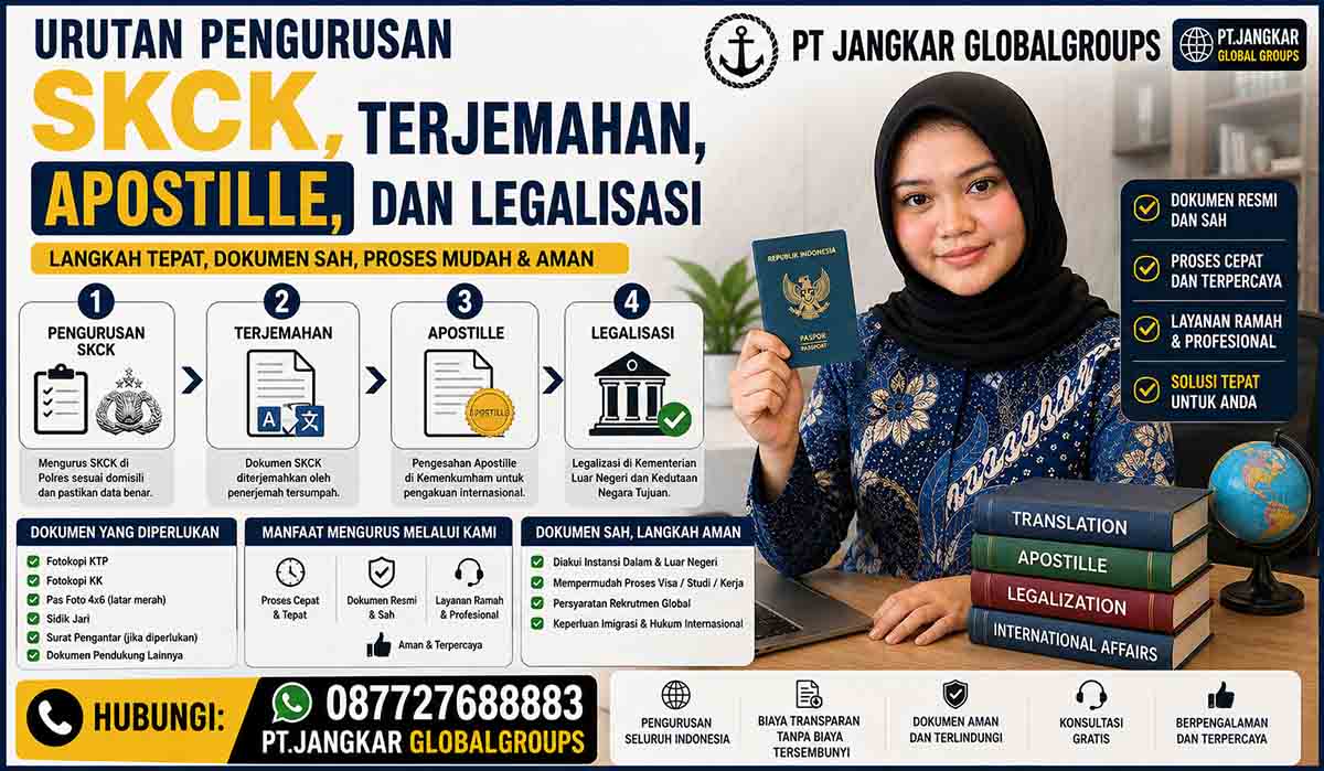 Urutan Pengurusan SKCK, Terjemahan, Apostille, dan Legalisasi