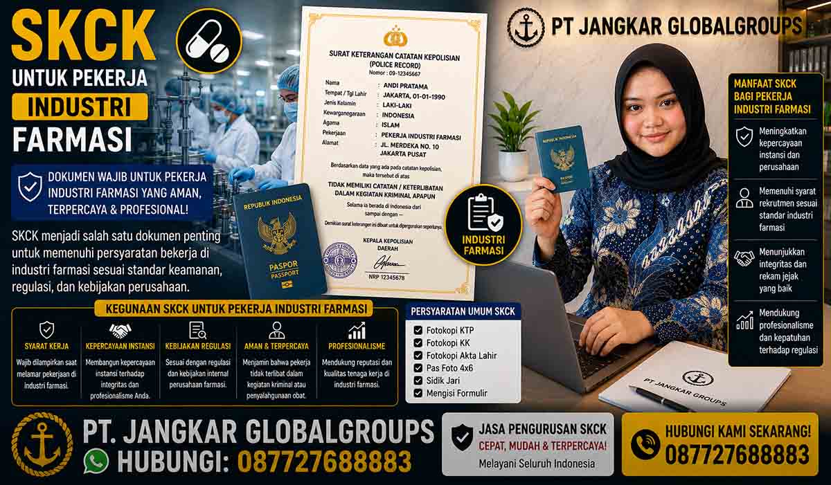 SKCK untuk Pekerja Industri Farmasi