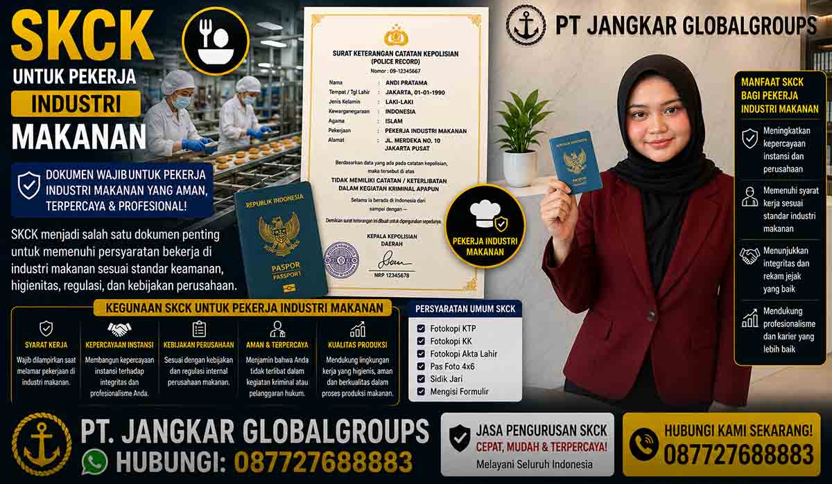 SKCK untuk Pekerja Industri Makanan