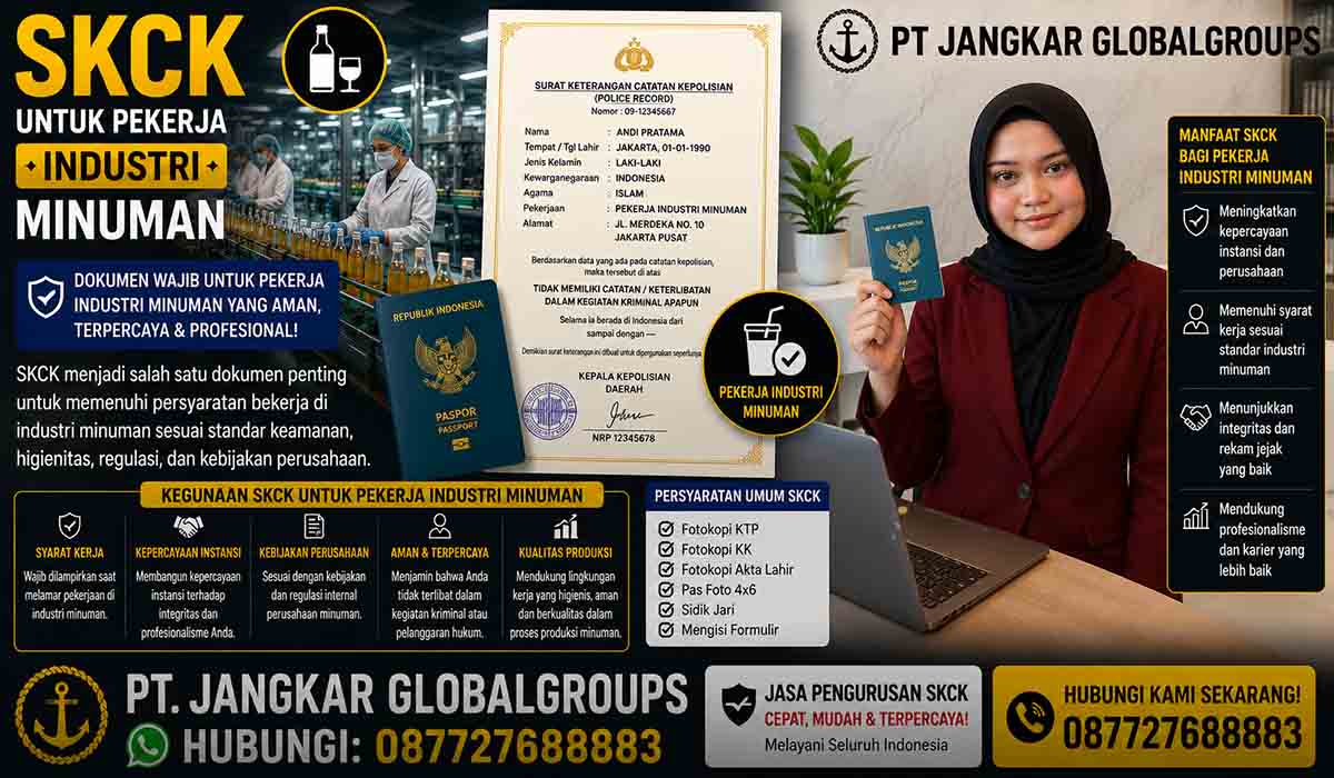 SKCK untuk Pekerja Industri Minuman