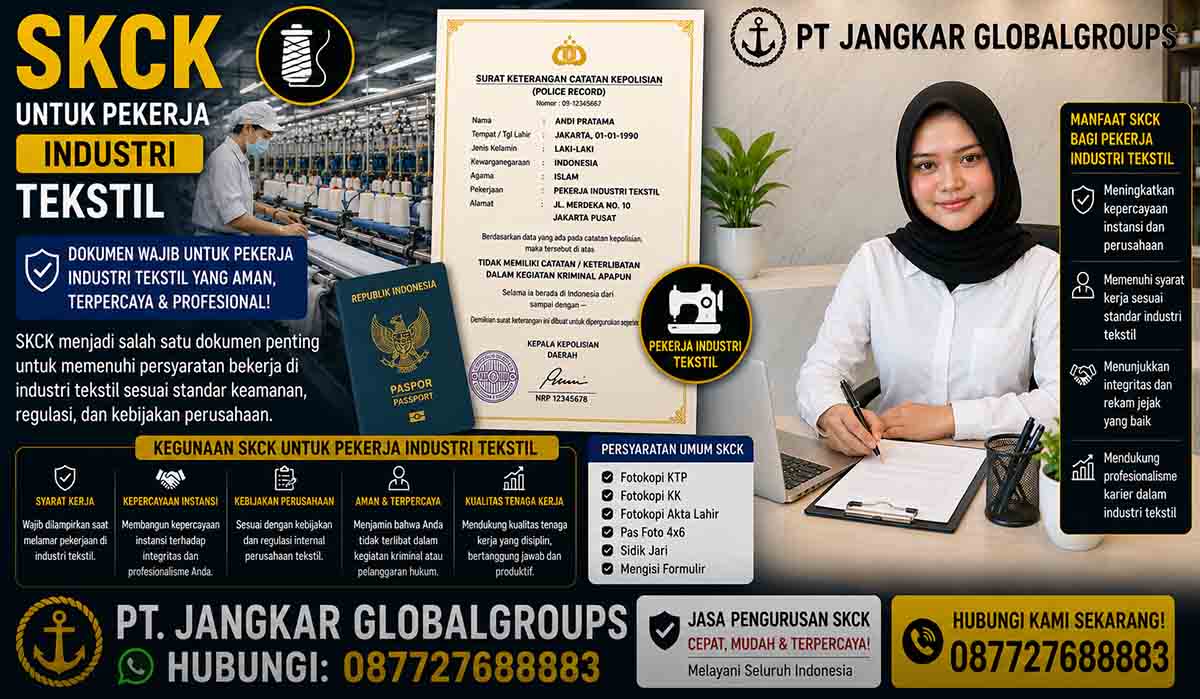 SKCK untuk Pekerja Industri Tekstil