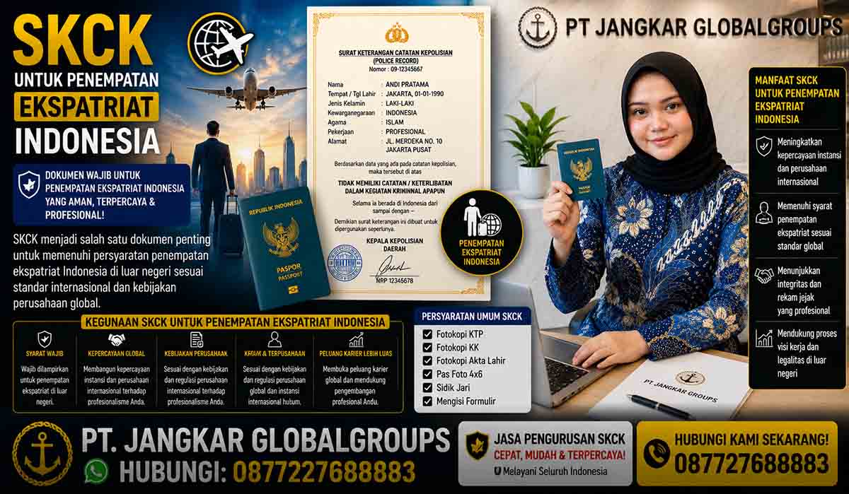 SKCK untuk Penempatan Ekspatriat Indonesia